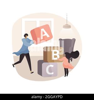 Illustration du vecteur de concept abstrait de la garderie à domicile. Illustration de Vecteur