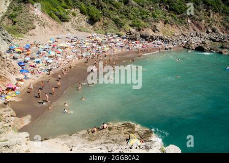 Crique de Lion, plage sur la côte toscane près de Livourne ville Italie Banque D'Images