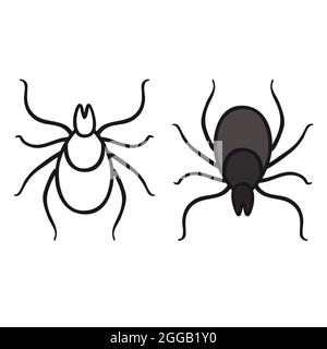 Contour et coche colorée - illustration vectorielle Illustration de Vecteur