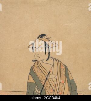 La troisième Sawamura Sojuro dans le rôle de Soga no Juro, ca. 1779. Banque D'Images