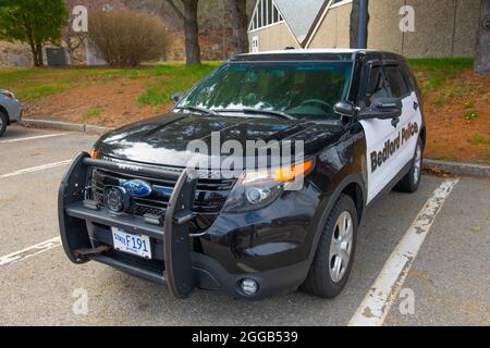 Ford police Interceptor utilitaire SUV voiture dans Middlesex Community College dans la ville de Bedford, Massachusetts ma, États-Unis. Banque D'Images