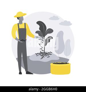 Paillage de plantes résumé concept illustration vectorielle. Illustration de Vecteur