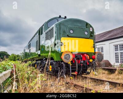 Il s'agit du train diesel électrique anglais au musée Darlington Head of Steam qui était la gare ferroviaire de Darlington Banque D'Images