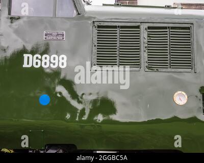 Il s'agit du train diesel électrique anglais au musée Darlington Head of Steam qui était la gare ferroviaire de Darlington Banque D'Images