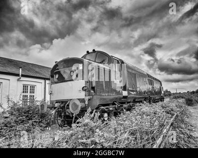 Il s'agit du train diesel électrique anglais au musée Darlington Head of Steam qui était la gare ferroviaire de Darlington Banque D'Images