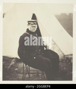 Lieutenant-général Sir W.J. Codrington, K.C.B., 1855. Une œuvre en papier salé, planche 36 de l'album "photographies prises en crimée" (1856). Banque D'Images