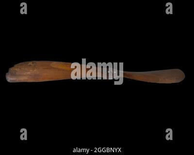 Cette hélice provient d'un biplan de poussée Curtiss Model D, piloté par Eugene B. Ely le 18 janvier 1911 pour le premier atterrissage sur un navire, le navire de guerre USS Pennsylvania dans la baie de San Francisco, utilisant le tout premier système de crochet arrière. Il est possible, mais peu probable selon les souvenirs d'un parent, que l'hélice ait également été utilisée par Eli le 14 novembre 1910 pour le premier décollage du même avion d'un navire, le croiseur Birmingham à Hampton Roads, en Virginie. Ely était employé par E. Henry Wemme, qui possédait la franchise du Nord-Ouest du Pacifique pour le Curtiss Airplane and Motor Compas Banque D'Images