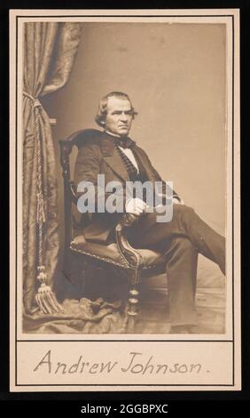 Portrait d'Andrew Johnson (1808-1875), avant 1875. Banque D'Images