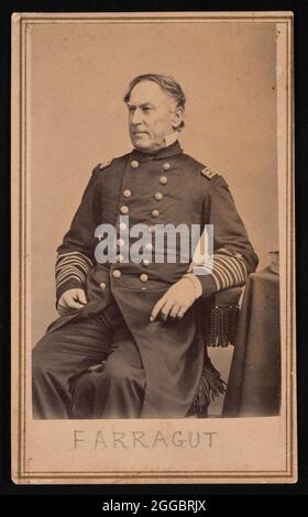 Portrait de David Glasgow Farragut (1801-1870), avant 1870. Banque D'Images