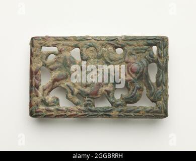 Plaque de ceinture, Han Dynasty, 206 BCE-220 ce. Banque D'Images