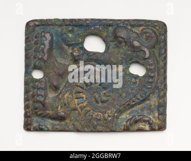 Une paire de plaques de ceinture, Han Dynasty, 206 BCE-220 ce. Banque D'Images