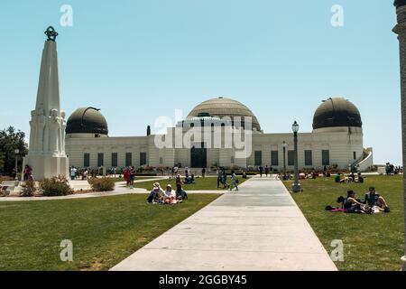 LOS ANGELES, ÉTATS-UNIS - 23 mai 2020 : Observatoire Griffith à Los Angeles, Californie, États-Unis Banque D'Images