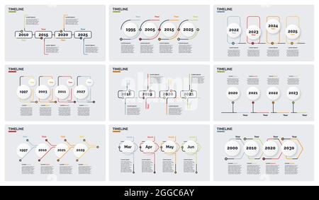 Scénario de temps minimum modèles de concept d'infographie avec quatre périodes de temps. Contour modifiable Illustration de Vecteur