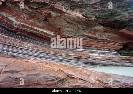 Couches of Rock - littoral Banque D'Images