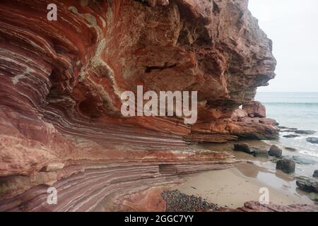 Couches of Rock - littoral Banque D'Images