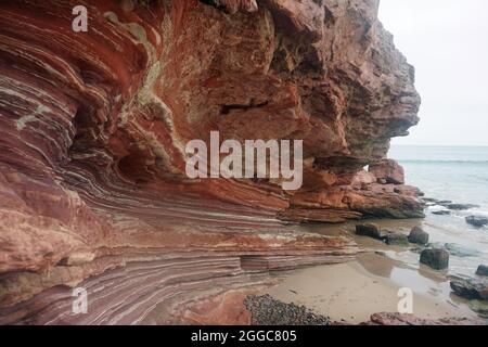 Couches of Rock - littoral Banque D'Images