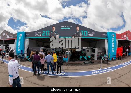 Puebla, Mexique - 19 juin 2021 : Autodromo Miguel E. Abed. AIMA, E-Prix du Niobium Puebla CBMM. Boîte de voiture de course Jaguar. À l'E-Prix CBMM Niobium Puebla. Banque D'Images