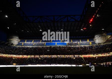 Milan, Italie. 29 août 2021. Vue générale à l'intérieur du stade avant la série UN match de football entre l'AC Milan et Cagliari Calcio. Credit: Nicolò Campo/Alay Live News Banque D'Images