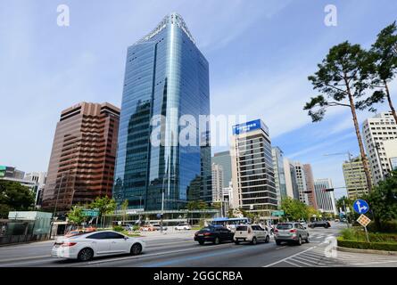 KEB Hana Bank Siège à Séoul, Corée du Sud. Banque D'Images