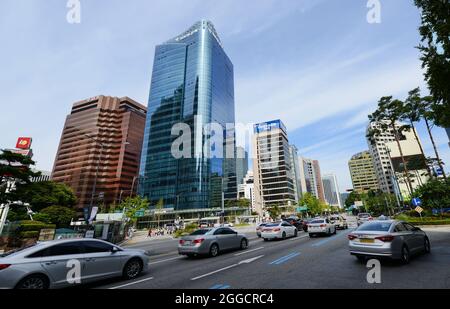 KEB Hana Bank Siège à Séoul, Corée du Sud. Banque D'Images