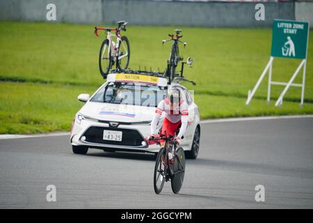 Japon. 31 août 2021. Oyama Japon. 31 août 2021. Shota Kawamoto (JPN), 31 AOÛT 2021 - Cyclisme Road : finale de l'épreuve de temps C2 pour hommes au circuit international de Fuji lors des Jeux paralympiques de Tokyo 2020 à Oyama Japon. Credit: SportsPressJP/AFLO/Alay Live News Banque D'Images