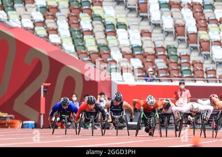 Japon. 31 août 2021. Tokyo, Japon. 31 août 2021. Tomoki Suzuki (JPN) Athlétisme : finale hommes du 1500m T54 lors des Jeux paralympiques de Tokyo 2020 au Stade National de Tokyo, Japon . Credit: AFLO SPORT/Alay Live News Banque D'Images