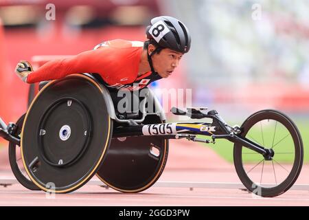 Japon. 31 août 2021. Tokyo, Japon. 31 août 2021. Tomoki Suzuki (JPN) Athlétisme : finale hommes du 1500m T54 lors des Jeux paralympiques de Tokyo 2020 au Stade National de Tokyo, Japon . Credit: AFLO SPORT/Alay Live News Banque D'Images