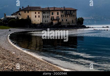 Lierna, Riva Bianca, Lac de Côme, Lombardie, Italie, Europe Banque D'Images