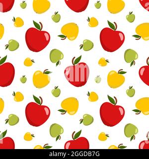 Motif coloré sans couture avec pommes Illustration de Vecteur