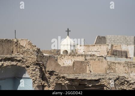 Illustration dans la deuxième ville irakienne de Mossoul, dans la province de Ninive, au nord du pays, le 29 août 2021. Photo par Eliot Blondt/ABACAPRESS.COM. Banque D'Images