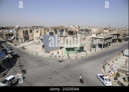 Illustration dans la deuxième ville irakienne de Mossoul, dans la province de Ninive, au nord du pays, le 29 août 2021. Photo par Eliot Blondt/ABACAPRESS.COM Banque D'Images
