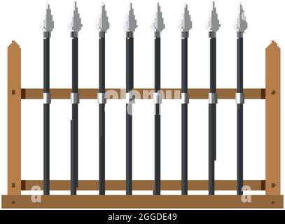 Support d'arme médiéval sur fond blanc Illustration de Vecteur