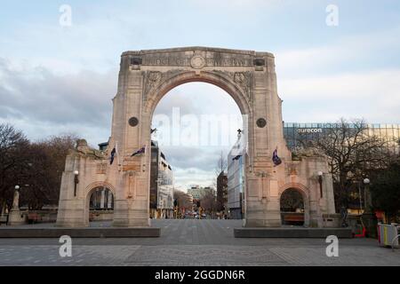 Pont du souvenir, mémorial de guerre à Christchurch, Canterbury, Île du Sud, Nouvelle-Zélande Banque D'Images