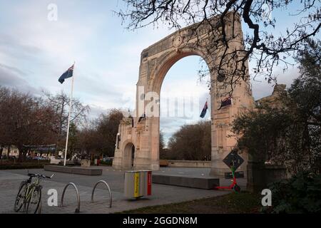 Pont du souvenir, mémorial de guerre à Christchurch, Canterbury, Île du Sud, Nouvelle-Zélande Banque D'Images