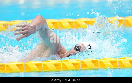 (210831) -- TOKYO, le 31 août 2021 (Xinhua) -- Andrei Nikolaev du RPC participe à la S8 nage libre de 400 m masculin aux Jeux paralympiques de Tokyo de 2020 à Tokyo, au Japon, le 31 août 2021. (Xinhua/Xiong Qi) Banque D'Images