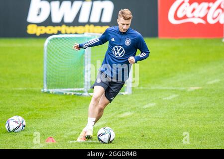 Stuttgart, Allemagne. 31 août 2021. Football, équipe nationale, entraînement, STADE GAZI: Marco Reus en action. Crédit : Tom Weller/dpa/Alay Live News Banque D'Images