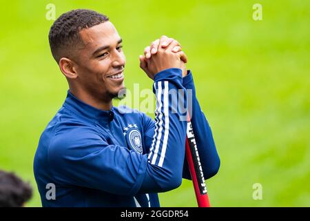 Stuttgart, Allemagne. 31 août 2021. Football, équipe nationale, entraînement, STADE GAZI: Thilo Kehrer en action. Crédit : Tom Weller/dpa/Alay Live News Banque D'Images