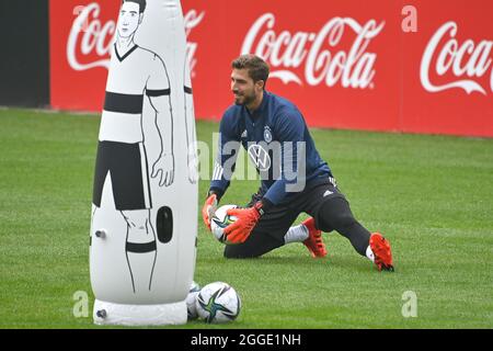 Stuttgart. 31 août 2021. Goalwart Kevin TRAPP (goalwart GER). Entraînement de l'équipe nationale de football, qualification à la coupe du monde, le 31 août 2021 à Stuttgart. Credit: dpa/Alay Live News Banque D'Images