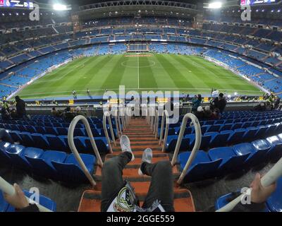 3 février 2019 Santiago Bernabou, Espagne. Stade officiel du football Club Real Madrid avec fans Banque D'Images