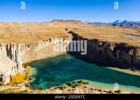 Antenne des lacs bleu profond du Parc national de l'UNESCO, Parc national de Band-E-Amir, Afghanistan Banque D'Images