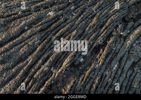 Lave solidifiée, coulées de lave, Heroubreioarlindir, Highlands islandais, Islande Banque D'Images