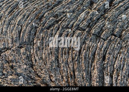 Lave solidifiée, coulées de lave, Heroubreioarlindir, Highlands islandais, Islande Banque D'Images