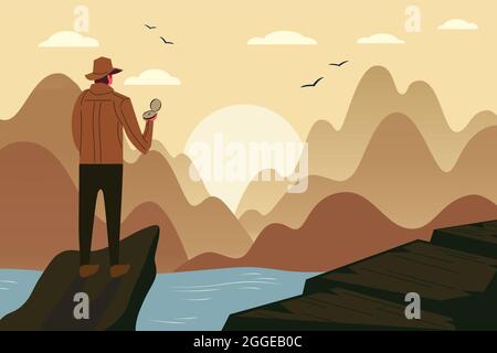 Arrière-plan aventure Illustration vectorielle EPS 10. Illustration de Vecteur