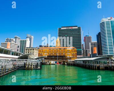 Ferry Building, terminal des ferries d'Auckland, région d'Auckland, Île du Nord, Nouvelle-Zélande Banque D'Images