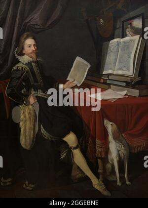 Sir Nathaniel Bacon (1585-1627). Peintre anglais. Autoportrait. Huile sur toile (206,4 x 153,7 cm), env.1620. Galerie nationale de portraits. Londres, Angleterre, Royaume-Uni. Banque D'Images