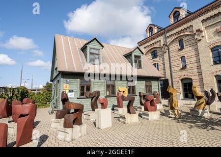 Riga, Lettonie. Août 2021. Détails de l'intérieur du ghetto de Riga et du Musée letton de l'Holocauste dans le centre-ville Banque D'Images