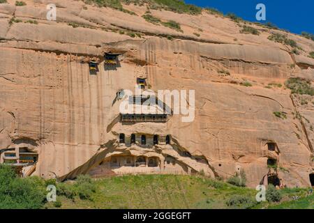 Le temple Mati, un temple historique du bouddhisme à Zhangye, province de Gansu, Chine. Banque D'Images