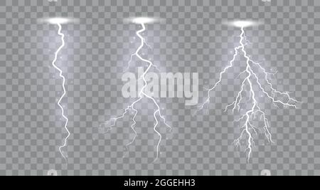 Ensemble de lumières effets d'éclairage magique et lumineux. Illustration de Vecteur