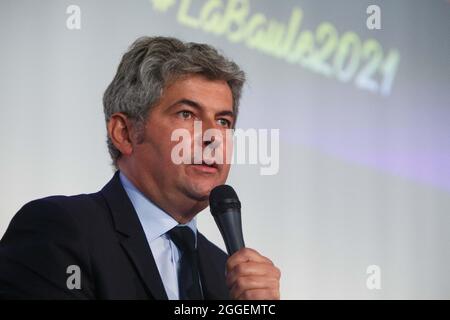 Gilles Platret, Maire de Chalon sur Saône et porte-parole des Républicains les Républicains (LR) Parti de droite Université d'été (Université d'ETE des Républicains) à la Baule, France, le 28 août 2021. Photo de David Boyer/ABACAPRESS.COM Banque D'Images