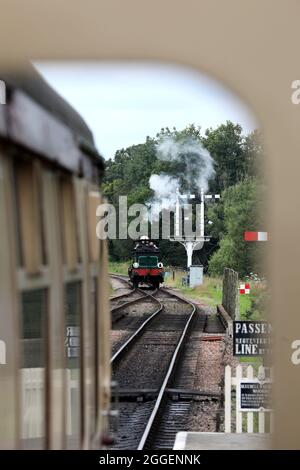 Vues générales du Bluebell Railway à East Sussex, Royaume-Uni. Banque D'Images